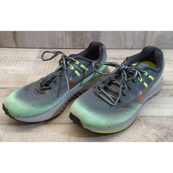 ✅Nike Air Zoom Structure 20 H2O Shield Womens 8.5 Running Shoe GREEN Dynamic Fit - Picture 11 of 15
